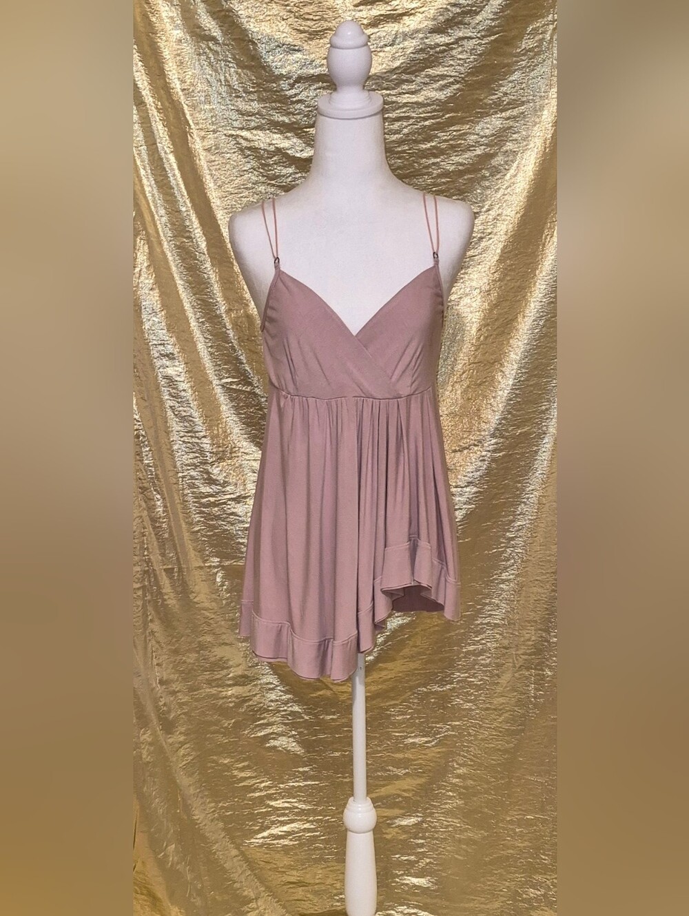 Theory Womens Dusty Rose Spaghetti Strap Swing Tank Top
